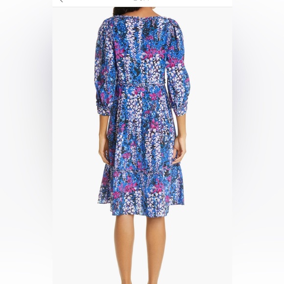 DYVNA  Floral Silk Blend A-Line midi Dress. Size‎ Medium - Picture 2 of 12